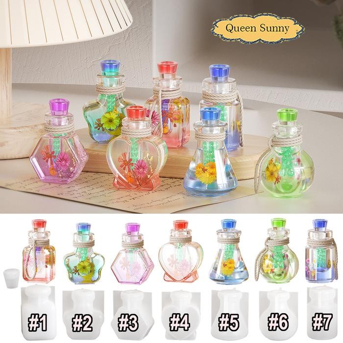 Cetakan Resin Wishing Bottle - Wish Bottle Botol Aromaterapi Parfum Botol Kecil Shaker Quicksand