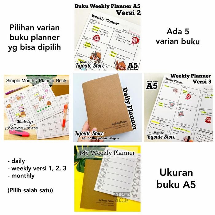 

Bisa Termin! Paket Basic Decorative Planner Daily Weekly Monthly Agenda Kegiatan