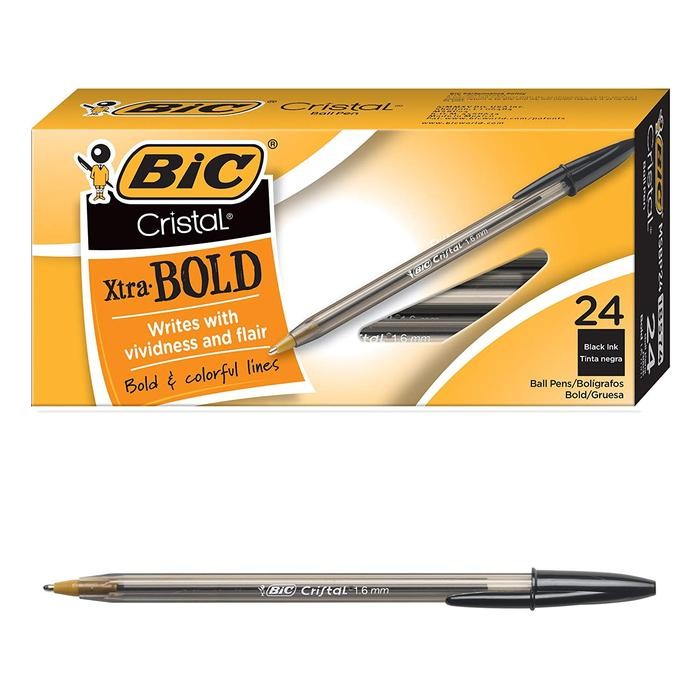 

NEW PRODUK BOLPEN PULPEN BIC CRISTAL XTRA BOLD 1.6 MM (BOX ISI 24) - HITAM WARUNG ARA67
