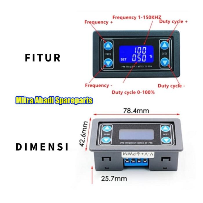 XY-PWM PULSE FREQUENCY DUTY CYCLE ADJUSTABLE MODULE