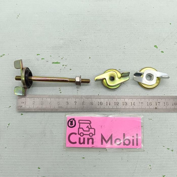 Jual Baut + Mur Filter Udara Kijang Super, Grand 6 Mm Model Kupu-Kupu