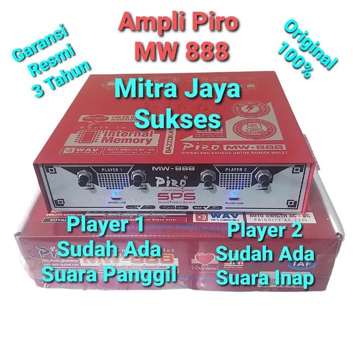Ampli Walet Piro MW 888 Anti Petir With Memory Internal dan Free Suara Amplifier Walet Piro MW 888