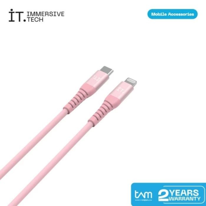 Promo It Power Connector Usb-C To Lightning Cable Kabel Charger Iphone-Pink