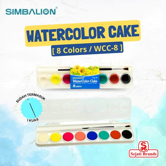 

Pilihan- Simbalion Water Color Cake 8 Colors - Wcc 8
