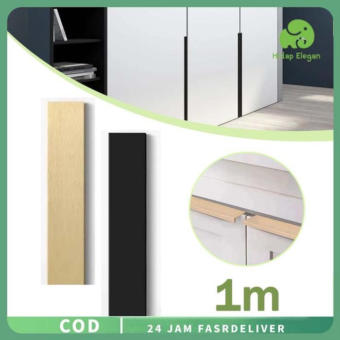 COD 1 Meter Gagang Pintu Lemari Pegangan Pintu Lemari Tarikan Pintu Lemari Dapur Tarikan Lemari