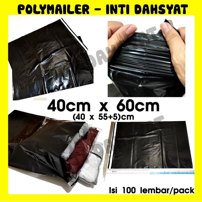 

Pilihan- Polymailer Hitam 40X60 Isi +/-100Lbr Kantong Kemasan Toko Online