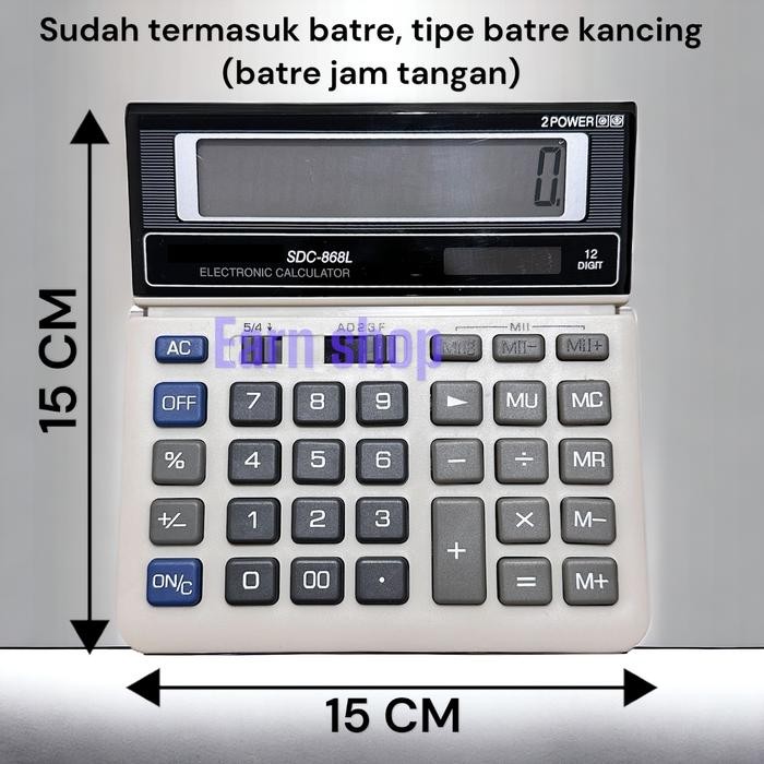 

Kalkulator Dagang SDC-868L - Calculator 12 Digit 868 L