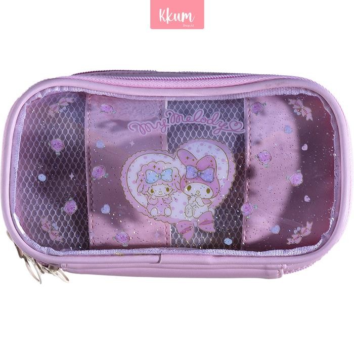 

TEMPAT PENCIL 3 LAYER TRANSPARAN MY MELODY SANRIO/ PENCIL CASE KARAKTER CUTE
