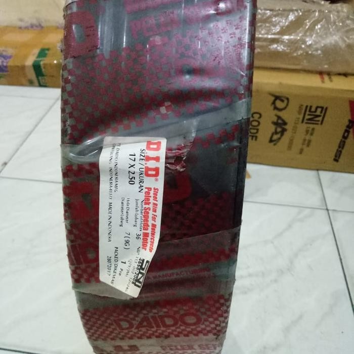 Velg Besi Did Ukuran 250 Ring 17 Warna Hitam Hole 36