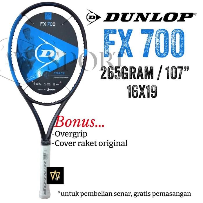 Terbaik Raket Tenis Dunlop Fx 700 Berat : 265G 107" / Tennis Racket Original 100% Ori