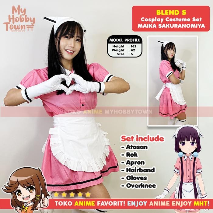 Kostum Cosplay Maid Blend S - Maika Sakuranomiya