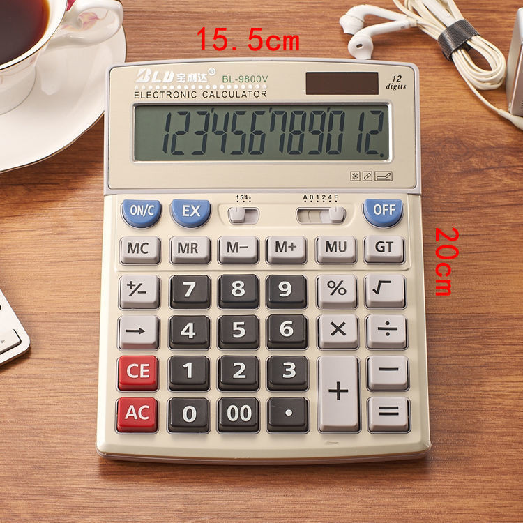 

Kalkulator Desktop BL-9800 Dual Power 12 Digit untuk Kantor & Bisnis - ABS 20x15.5cm Hadiah Bisnis & Iklan |6H0GQOIF|