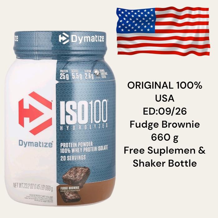 Dymatize ISO100 Hydrolyzed, 100% Whey Protein Isolate, Fudge Brownie