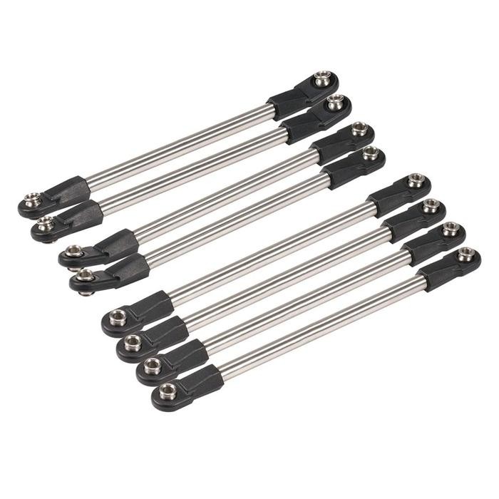 Pilihan- 8 Pcs Metal Link Rod Pull 275Mm Wheelbase Rc 1/10 Crawler