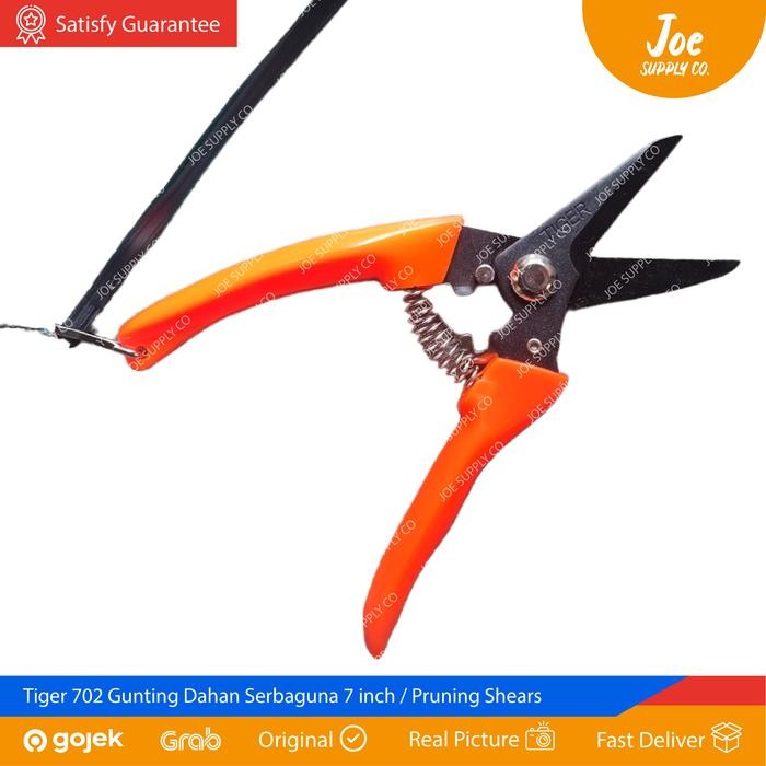 Manggrow Indo - Tiger 702 Gunting Holo Plat Baja / Gunting Serbaguna / Gunting Dahan Tanaman