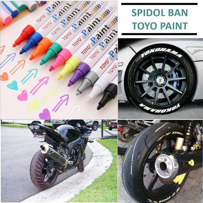 

New Spidol Ban Anti Air Warna-warni TOYO ANTI LUNTUR HIGH QUALITY Tahan Hingga 6 Bulan ORIGINAL 100%
