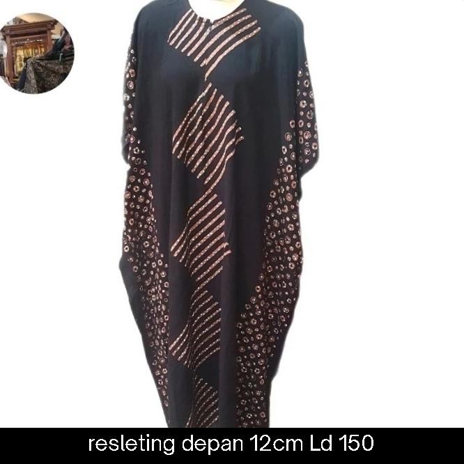 Daster 6L/7L lowo kaftan kalong jumbo pekalongan ld150 resleting busui
