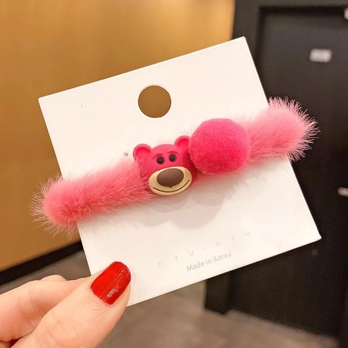 

1 PCS Ikat Rambut Bulu Motif Karakter Karet Rambut Lucu Kunciran Dewasa dan Anak Aksesoris Rambut