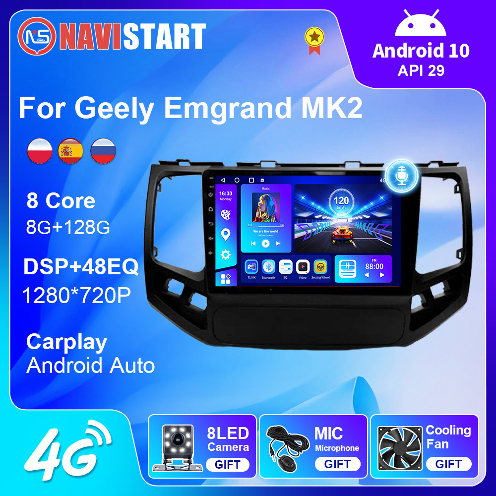 NAVISTART Android 10 Autoradio Car Radio For Geely Emgrand MK2