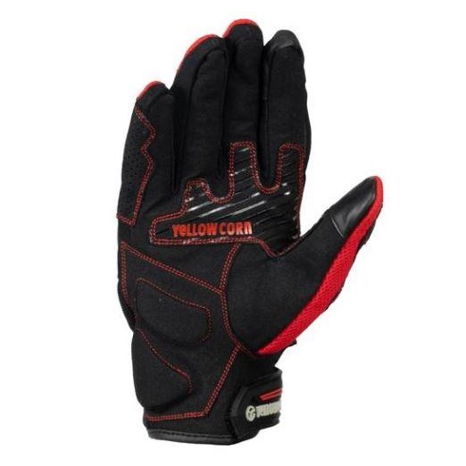 GLOVE YELLOW CORN YG-343 BLACK/RED SARUNG TANGAN MOTOR ORIGINAL