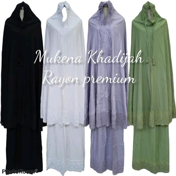Mukena Khadijah rayon premium tutup dagu"