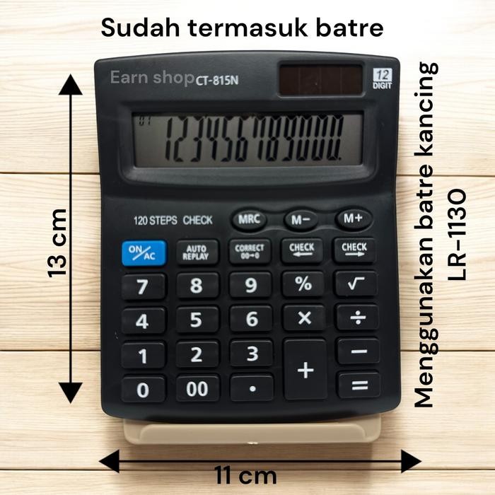 

New Kalkulator Ciiitttizen CT-815 12 Digit / 2 Power / Check And Correct / Replay
