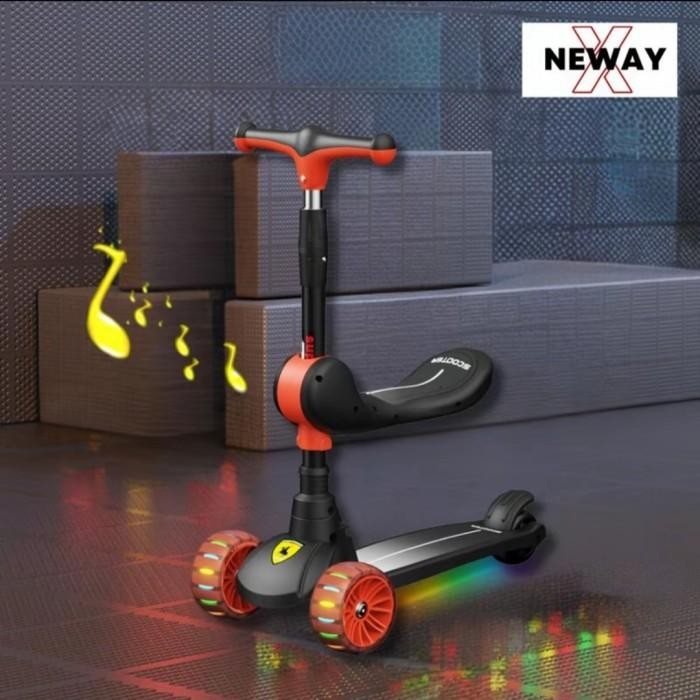 Paling Murah Skuter Anak Led Musik Roda 3 Scooter Kids Plastik Terlariss 