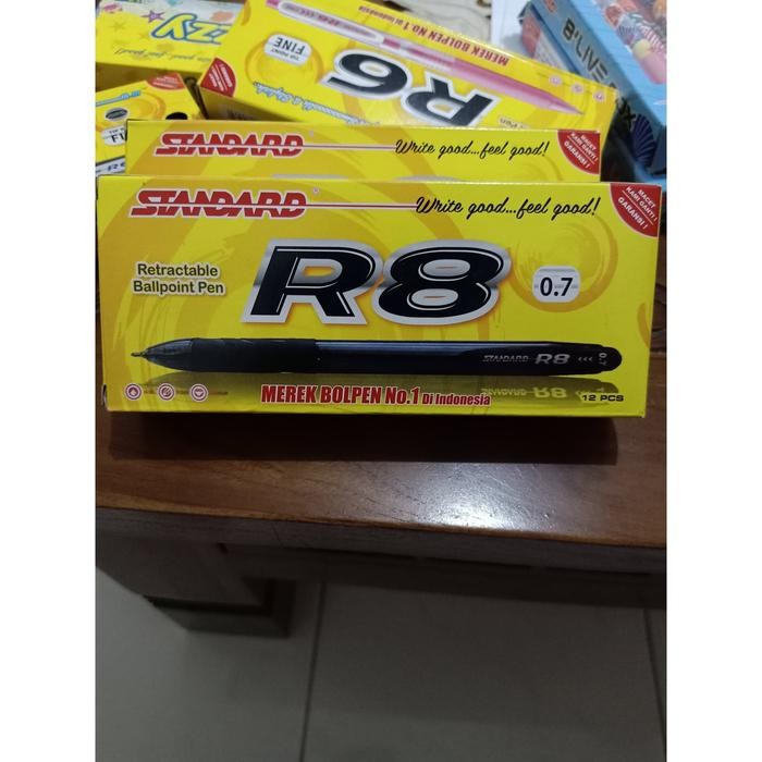 

OJ Pulpen STANDARD PEN R8 0.7 - BLACK 12 PCS bolpen pena bolpoin