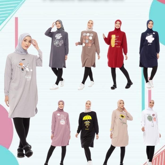 Pilihan- Tunik Calista / Mareema / Tunik Kaos Wanita Muslimah