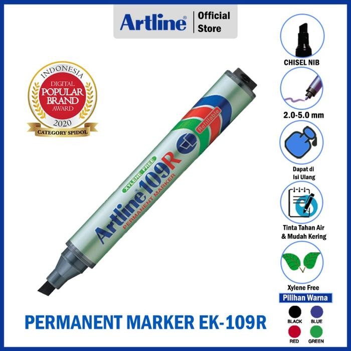 

New SPIDOL ARTLINE PERMANENT REFILLABLE CLIP MARKER EK-109R