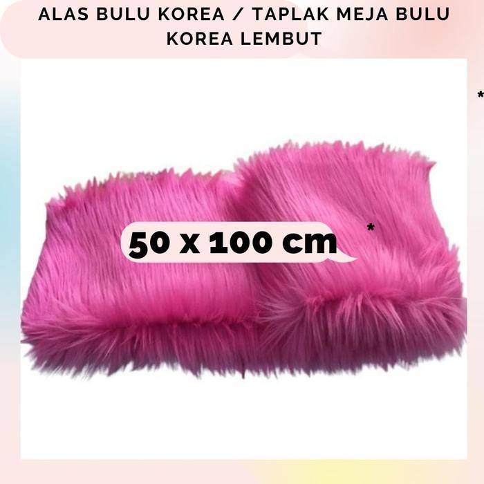 KARPET BULU KOREA 50 X 100 CM ALAS FOTO BULU, ALAS BAYI LEMBUT, TAPLAK
