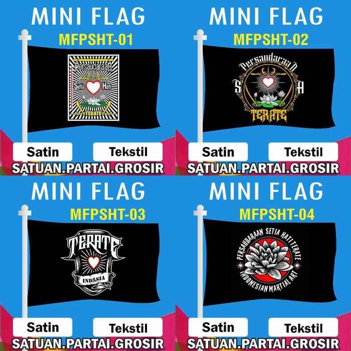 DISKON MINI FLAG PSHT PERSAUDARAAN SETIA HATI TERATE/BENDERA PSHT PRINTING READY STOCK