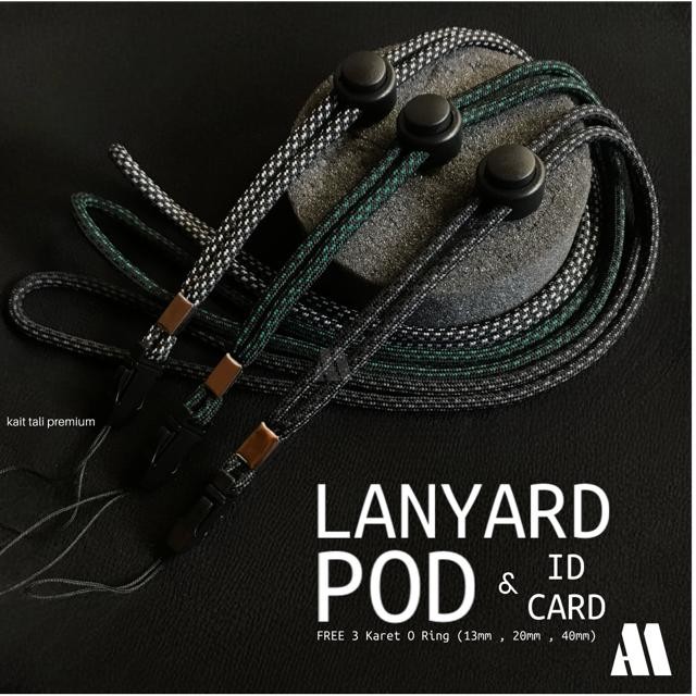 

New LANYARD ID CARD / TALI GANTUNGAN NAME TAG FREE 3 KARET O RING RUBBER