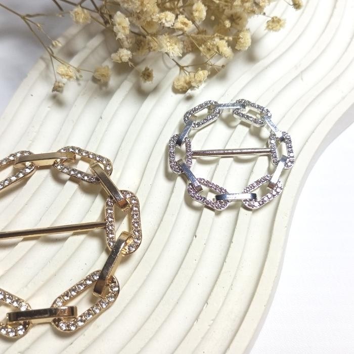 Pilihan- Bros Ring Hijab Cincin Bross Gesper Jilbab Brooch Import Scarf Muslim