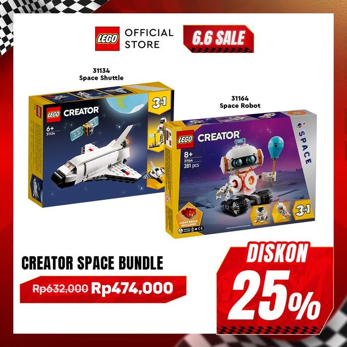 NEW LEGO Creator Space Bundle - LEGO Creator 31134 Space Shuttle + LEGO Creator 31164 Space Robot