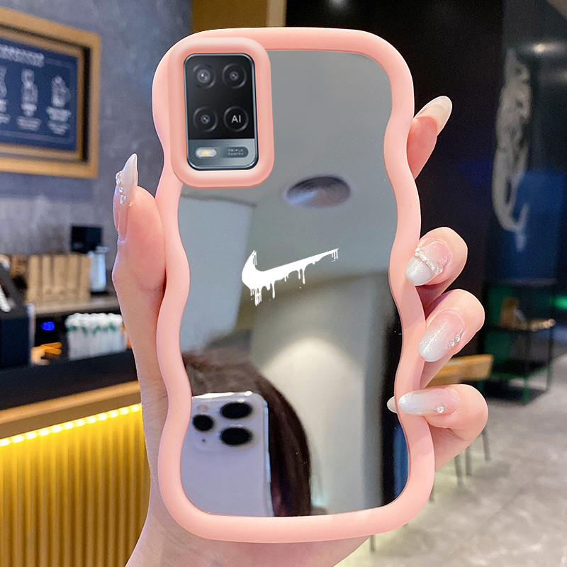 Casing Untuk OPPO A54 Case Casing Hook Pola HP Cesing Macaron Kasing Mirror Silikon Softcase