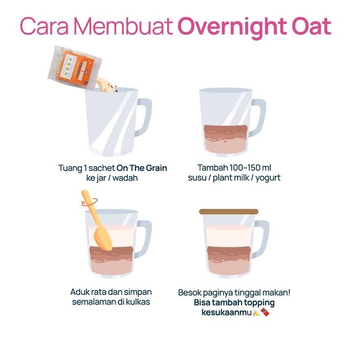 

10Pcs On The Grain Overnight / Instant Oat - Healthy Breakfast / Snack