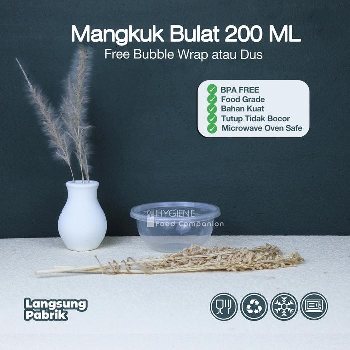MANGKOK BULAT 200ML - THINWALL MANGKOK PLASTIK 200 ML