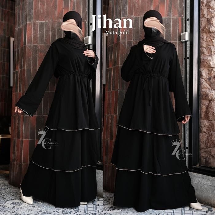 ( SPECIAL PAYDAY SALE ) JIHAN ABAYA BLACK REMAJA BY ZAINAB COLLECTION