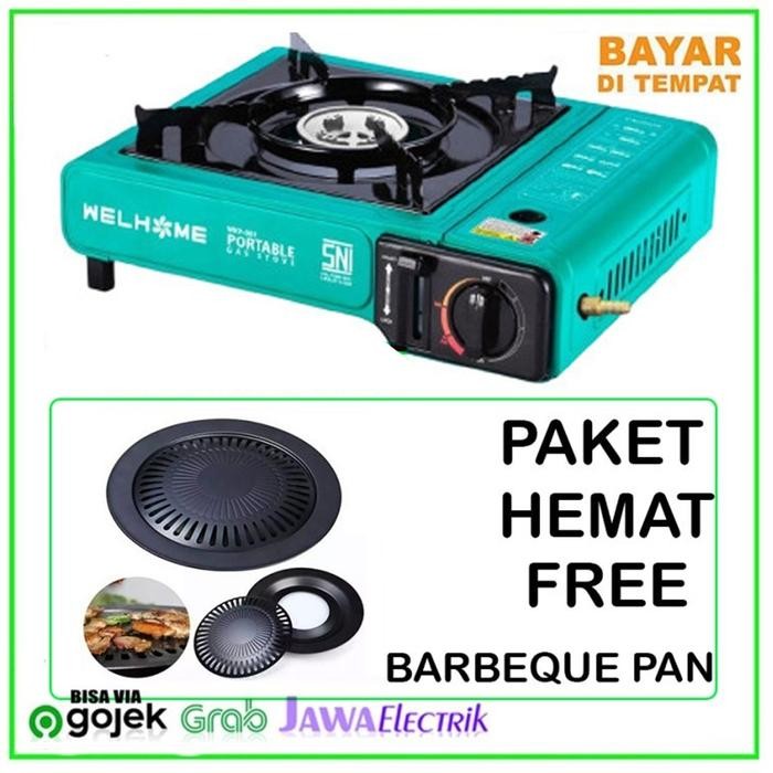 Welhome Kompor Portable/Kompor Camping + Panggangan