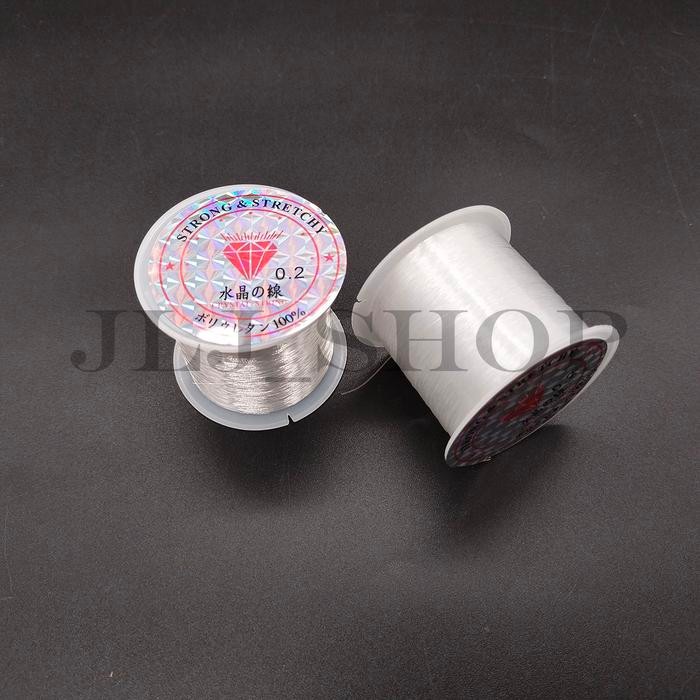 Benang nylon jahit payet 0.2 mm