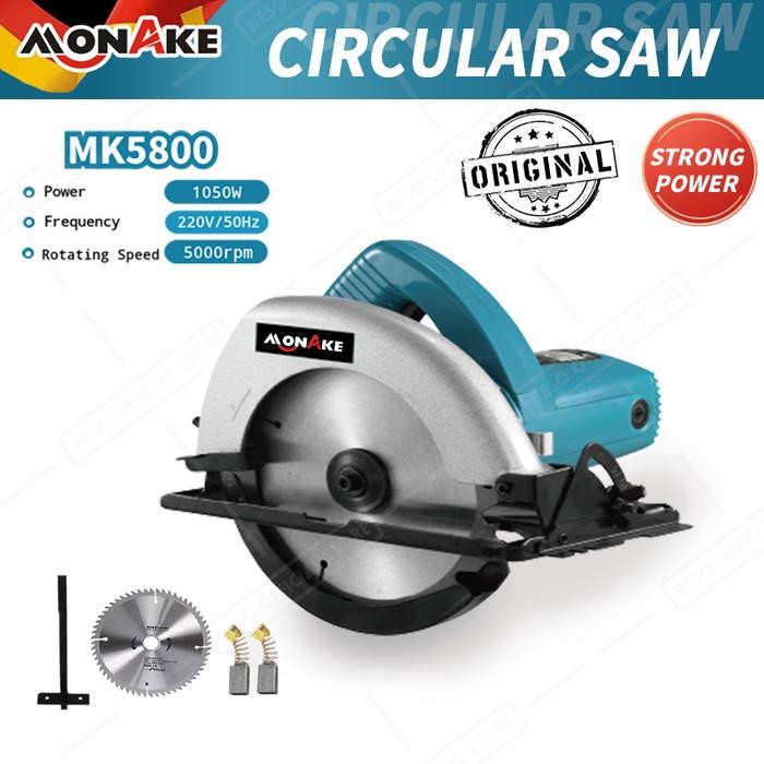 Milwaukee Power Tools - Mesin Gergaji Monake Mesin Circular Saw Mesin Potong Kayu Mk5800