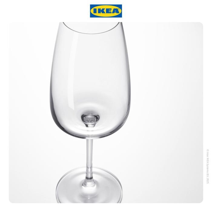 FCR0  Ikea Dyrgrip Gelas Kaca Bening Untuk Wine 42Cl Peralatan Makan Putih