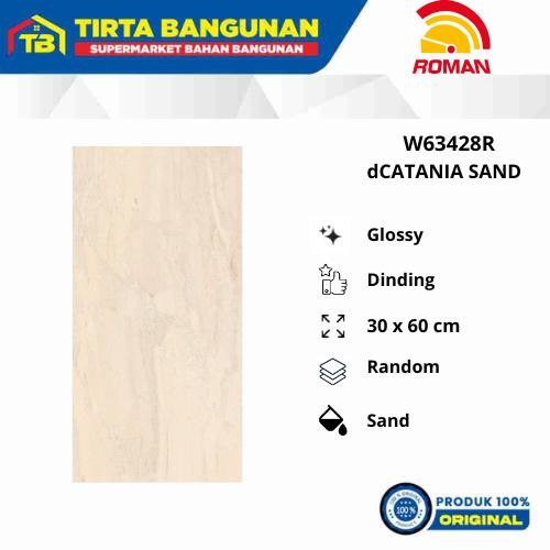 ROMAN KERAMIK 30 X 60 CM WALL TILE W63428R dCATANIA SAND KERAMIK DINDING KW 1