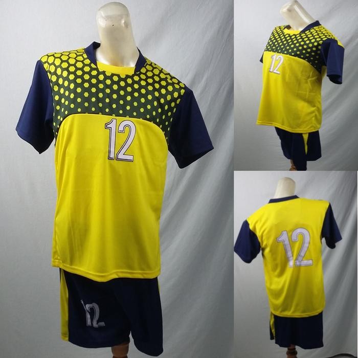 SALE Setelan Baju/Kaos Sepak Bola/Futsal Team/Tim Anak Merah Kuning Langsat