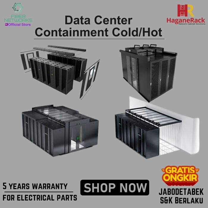 Haganerack Close Rack Hr4212P - Rak Server 42U Depth 1200Mm Perforated Door Rak Data Center Original