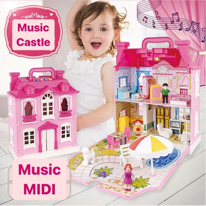 Mainan Rumah Rumahan Play House Anak Rumah Boneka Anak Perempuan