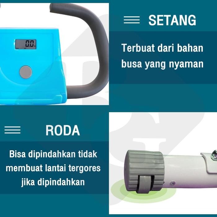 Peralatan Fitness Rumah Sepeda Statis Sepeda X Magnetik Manual Kuat Hingga 140Kg Latihan Garis Kaki