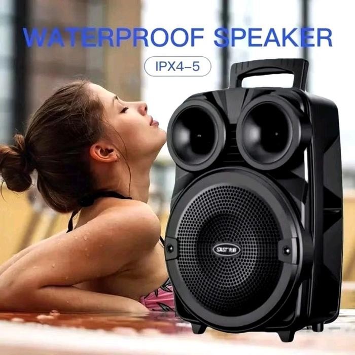 Speaker Bluetooth Karaoke Polytron kimiso Free Mic Karaoke MP3 Salon Bluetooth EXTRA BASS Speaker