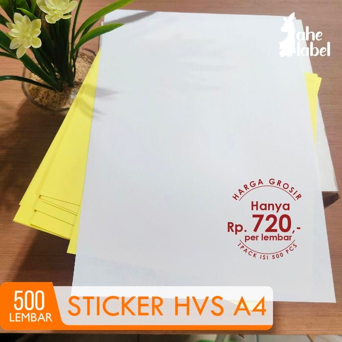 Ready STICKER HVS A4 STIKER KERTAS HVS A4 POLOS STIKER A4 ISI 500 LEMBAR